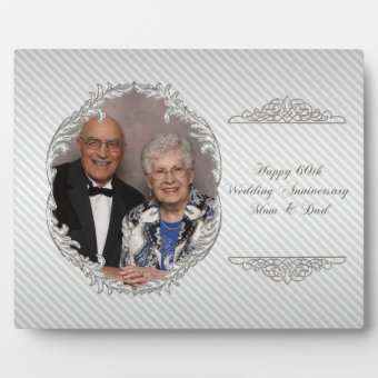 60th Wedding Anniversary Photo Plaque | Zazzle