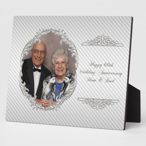 60th Wedding Anniversary Photo Plaque | Zazzle