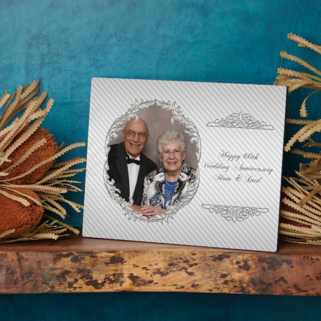 60th Wedding Anniversary Photo Plaque (Side)