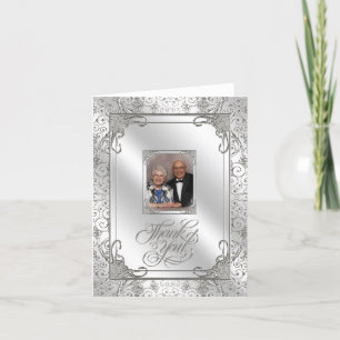 60th Wedding Anniversary Photo Thank You Card