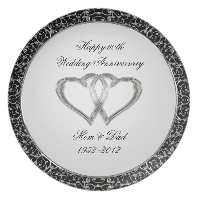 60th Wedding Anniversary Plate (Front)