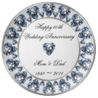 60th Wedding Anniversary Porcelain Plate