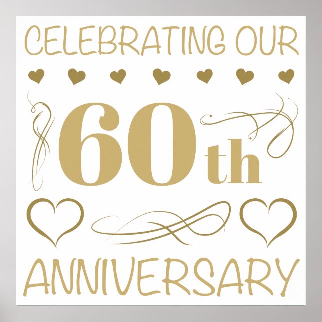 60th Wedding Anniversary Poster (Front)