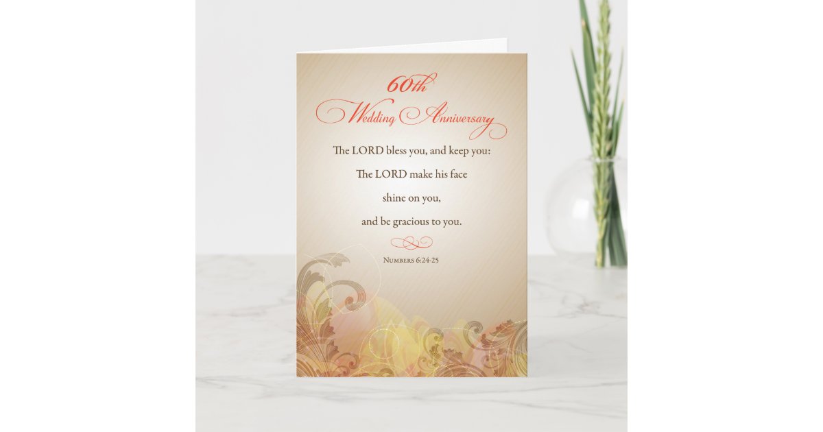 60 Years Of Blessings General Anniversary Card