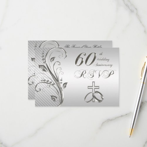 60th Wedding Anniversary RSVP Card