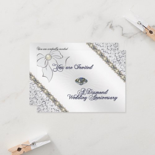 60th Wedding Anniversary RSVP Card