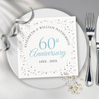 60th Wedding Anniversary Script Hearts Confetti