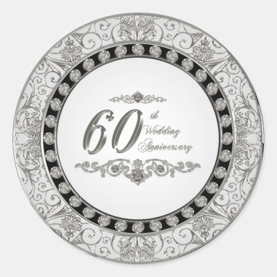 60th Wedding  Anniversary  Stickers  Zazzle com