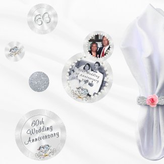 60th Wedding Anniversary Table Decoration Ideas, 
