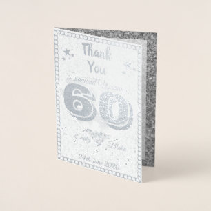 60th Wedding Anniversary Thank You Cards