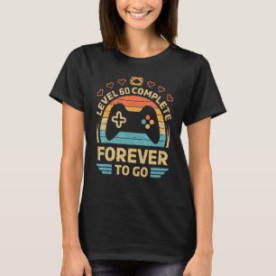 60th Wedding Anniversary Video Gamer Level 60 Comp T-Shirt