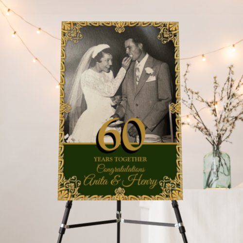 60th Wedding Anniversary Welcome Sign