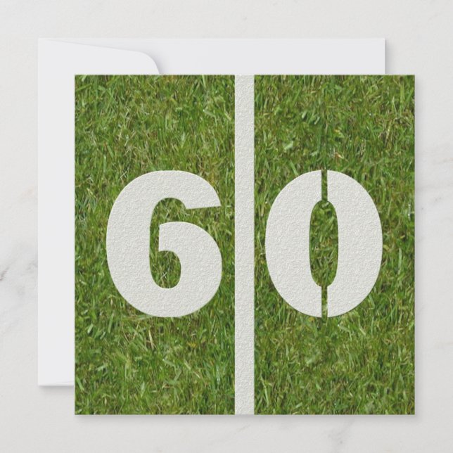 60th Yard Birthday Invitation (Front)