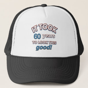 60th year birthday designs trucker hat