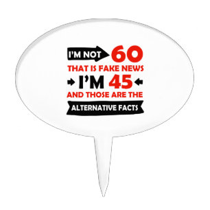 60th year old birthday gifts cake topper