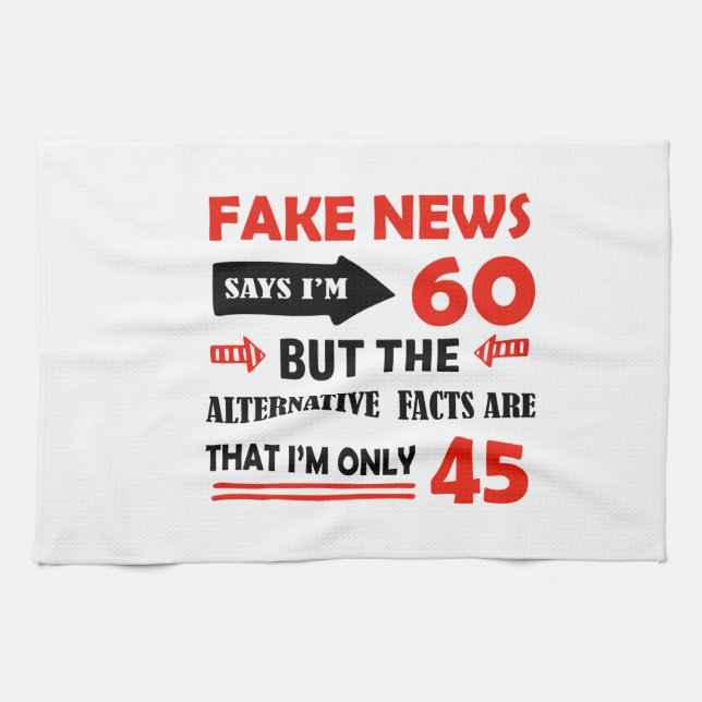 60th year old birthday gifts towel (Horizontal)
