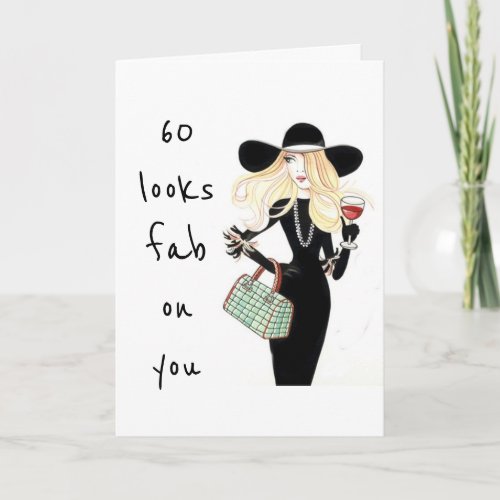 60th  YOU ARE FABULOUS AS USUAL Card