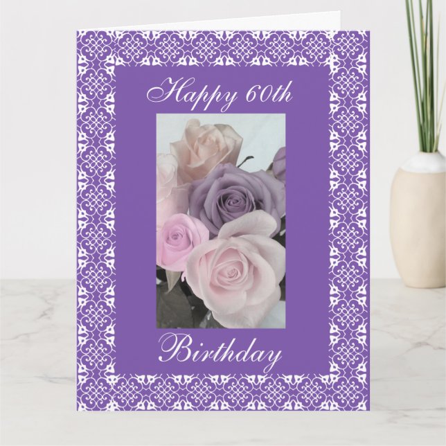 60th's anniversaries (change age) card (Front)