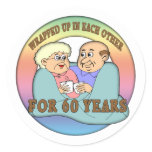 60thweddinganniversaryb3 classic round sticker