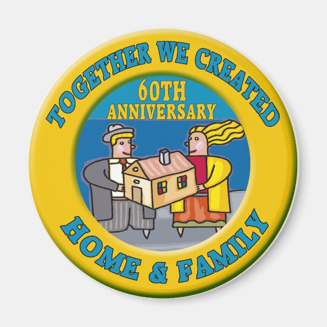 60thweddinganniversaryb6 magnet (Front)