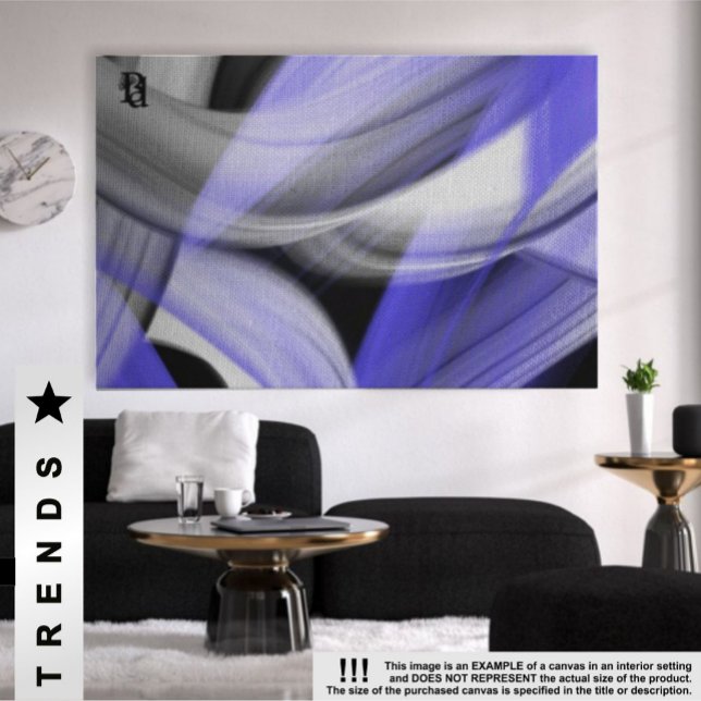 60x40" Lavender Moon Trend Abstract Art Violet Canvas Print (Creator Uploaded)