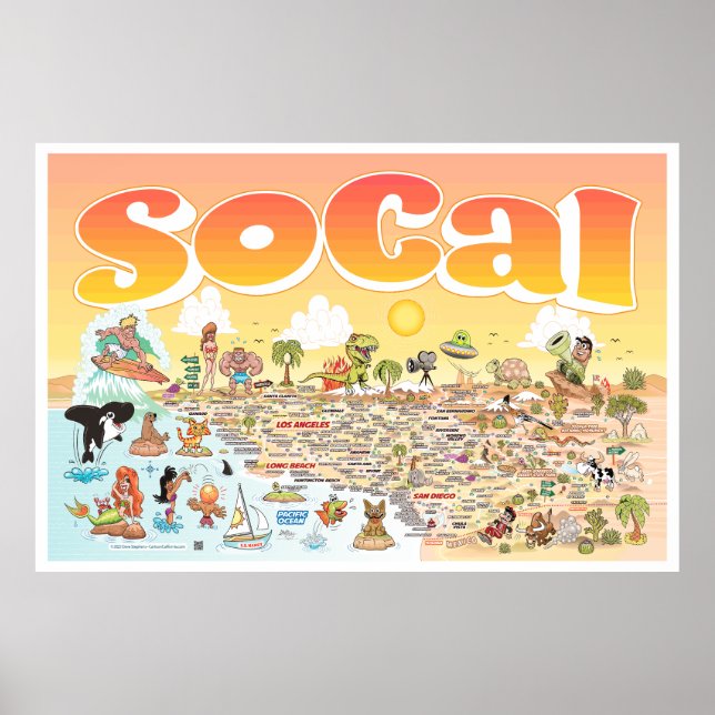 60X40 SoCal Sunset Poster (Front)