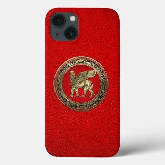 [610] Assyrian Winged Lion - Gold Lamassu iPhone 13 Case
