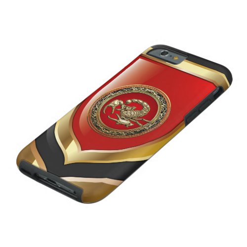 610 Sacred Golden Scorpion on Red Tough iPhone 6 Case