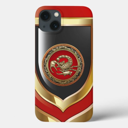 610 Sacred Golden Scorpion on Red iPhone 13 Case