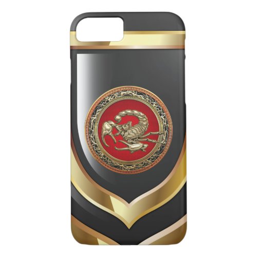 610 Sacred Golden Scorpion on Red iPhone 87 Case