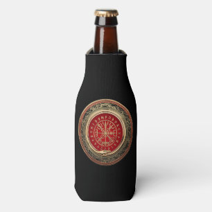 [610] Vegvisir - Viking Gold Magic Runic Compass Bottle Cooler