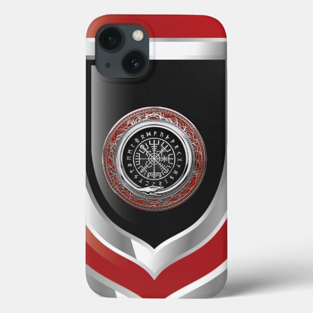 [610] Vegvisir - Viking Silver Magic Runic Compass Case-Mate iPhone Case (Back)