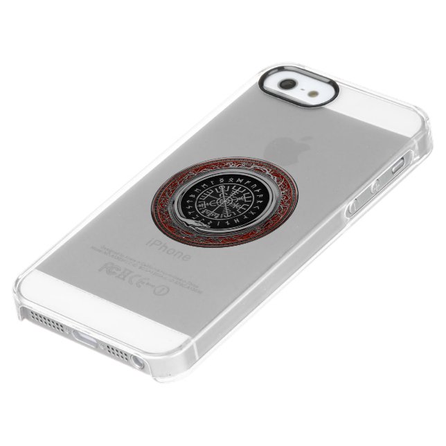 [610] Vegvisir - Viking Silver Magic Runic Compass Uncommon iPhone Case (Bottom)