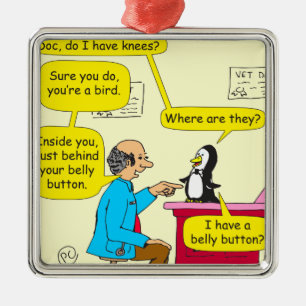617 do I have knees cartoon Metal Ornament
