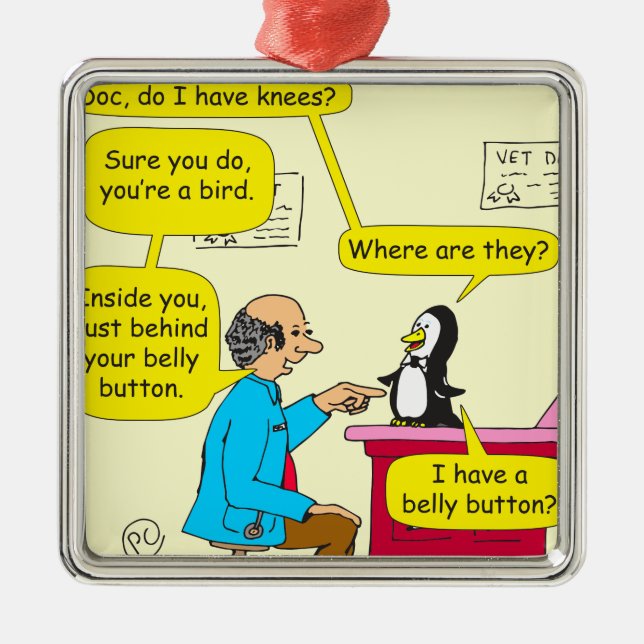 617 do I have knees cartoon Metal Ornament (Front)