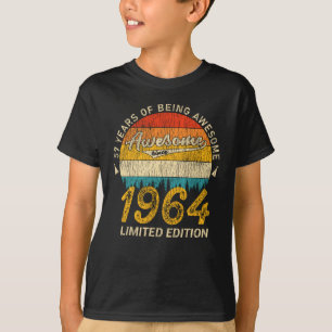 61 Year Old 1964 Retro Awesome 61st Birthday Gift T-Shirt