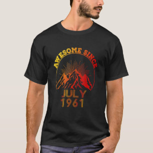 61 Year Old Awesome Since July 1961 61st Birthday T-Shirt