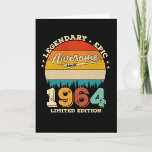61 Year Old Bday 1964 Awesome 61st Birthday Gift Card