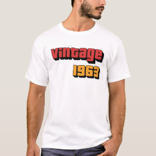 61 Year Old Gift Men Women Vintage 1963 61st Birth T-Shirt