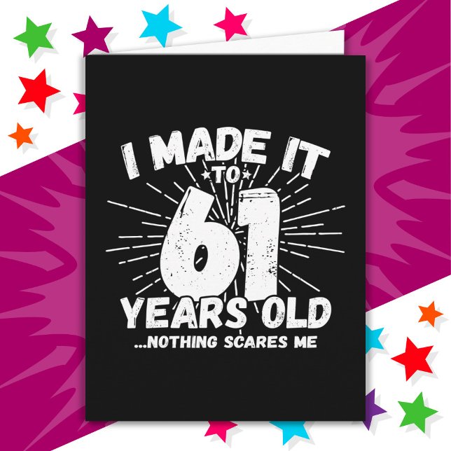 61 Year Old Sarcastic Meme Funny 61st Birthday Card (Creator Uploaded)