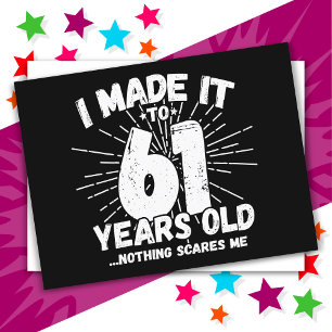61 Year Old Sarcastic Meme Funny 61st Birthday Postcard