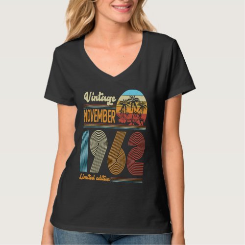 61 Years Old Birthday  Vintage November 1962 Women T_Shirt