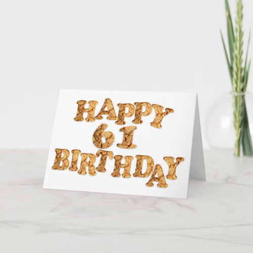 61st Birthday card for a cookie lover