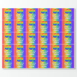 [ Thumbnail: 61st Birthday: Colorful, Fun Rainbow Pattern # 61 Wrapping Paper ]