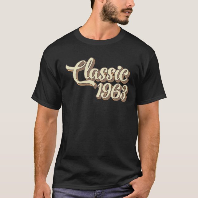 61st Birthday Gift Classic 1963 61 Years Old T-Shirt (Front)