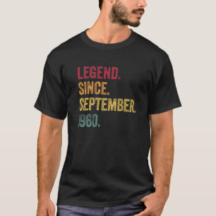 61St Birthday Gift Legend Since September 1960 Vin T-Shirt