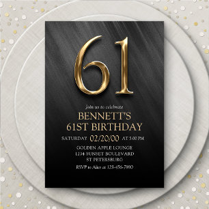 61st Birthday Invitation