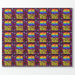[ Thumbnail: 61st Birthday: Loving Hearts Pattern, Rainbow # 61 Wrapping Paper ]