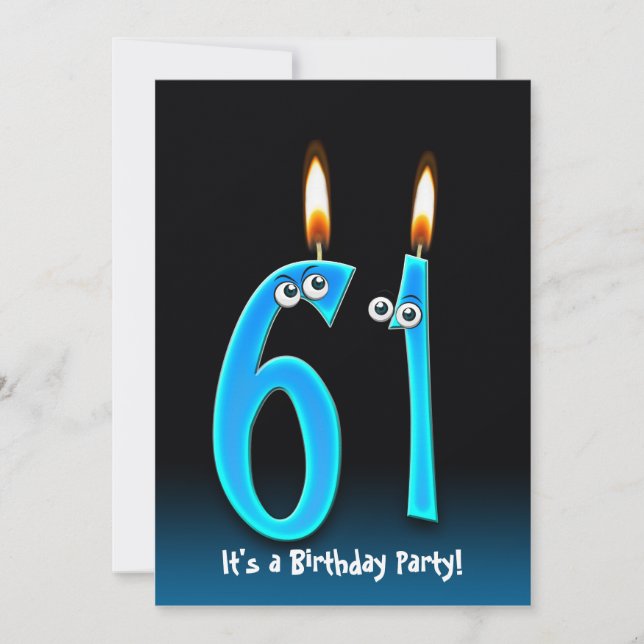 61st Birthday Party Invitation (Front)