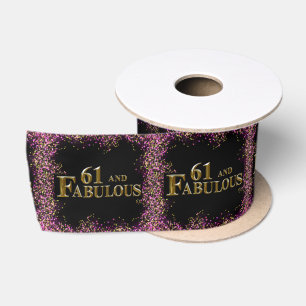 61st Birthday Satin Ribbon